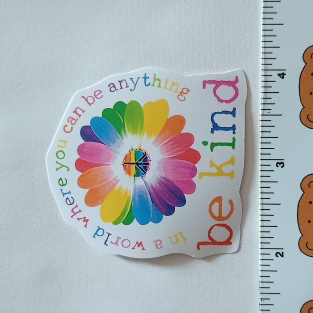 10/$10 Inspirational Positivity Be Kind Peace Love Encourage Flower Sticker